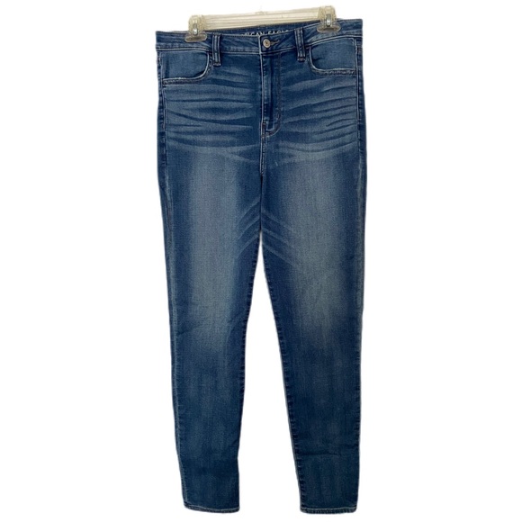 American Eagle Outfitters Denim - American Eagle Outfitters Super High Rise Jeggings Medium Blue Wash Size 10